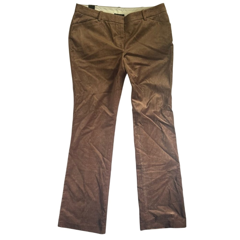 Jones New York | Women's 10, Chocolate Brown Velvety Fit & Flare Trousers,‎ NWT